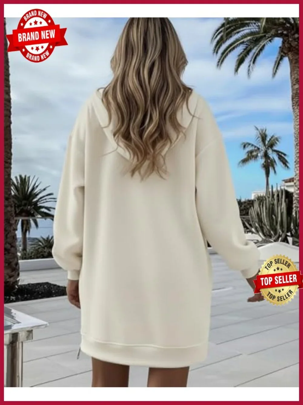 Oversized Long Hoodie Dress Casual Pullover Sweatshirt Winter Clothing for Women